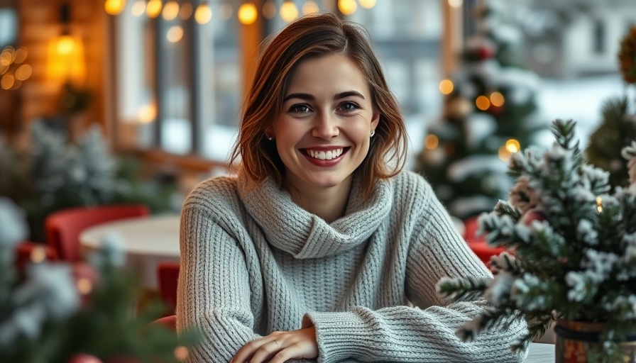Create Your Own Holiday: Woman enjoying festive holiday atmosphere.