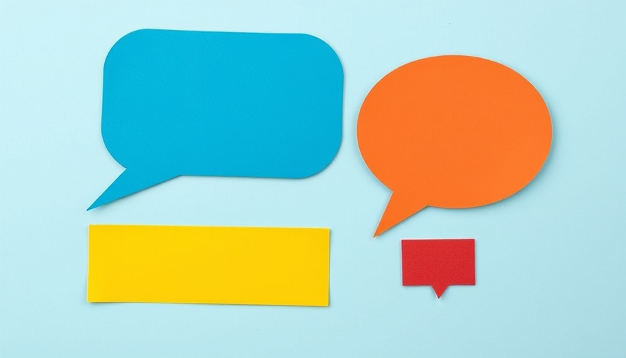 Layered speech bubble cutouts symbolize how to phrase your questions.
