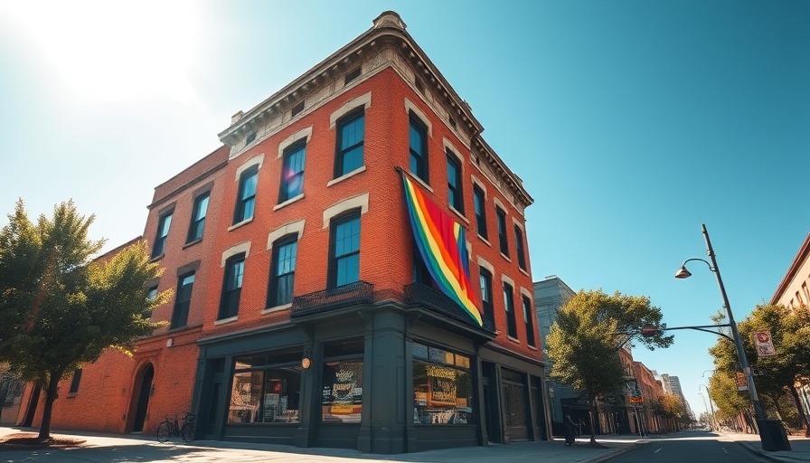 Historic building with rainbow banner, best places to learn about LGBTQ+ history.