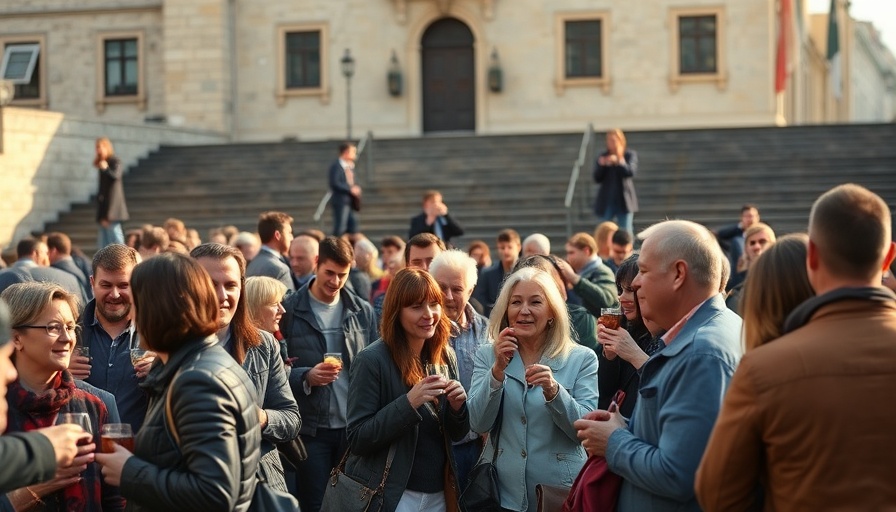 Vibrant outdoor pintxos culture in Vitoria-Gasteiz, with people socializing.