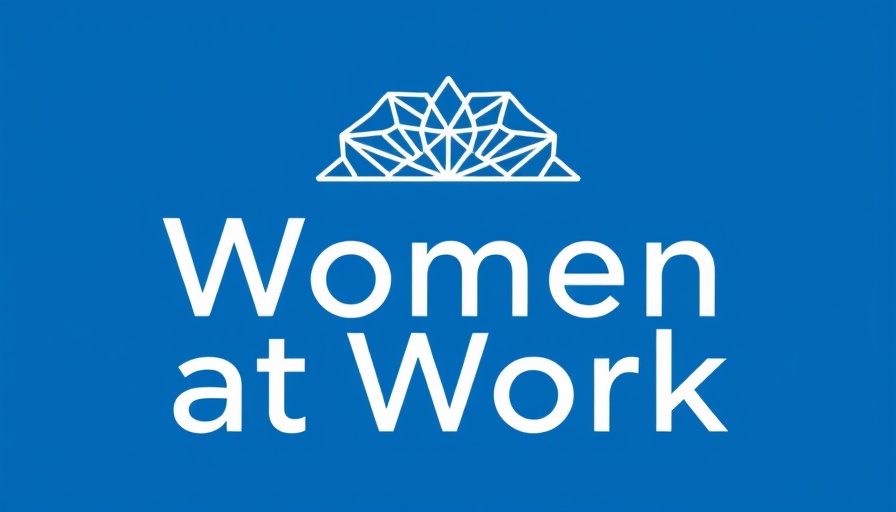 Bold blue logo for women in business leadership.