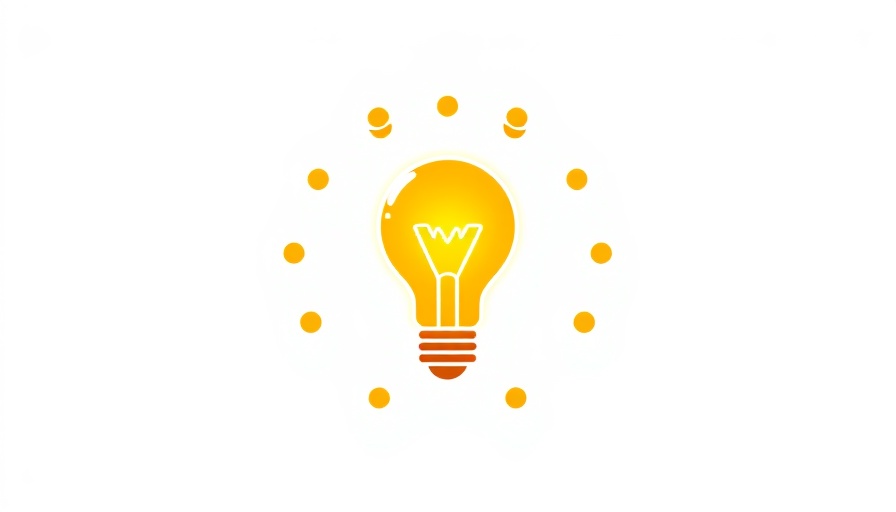 Modern light bulb icon symbolizing innovation and creativity.