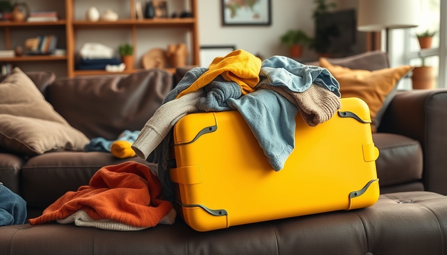 Overflowing suitcase symbolizing international travel for women entrepreneurs