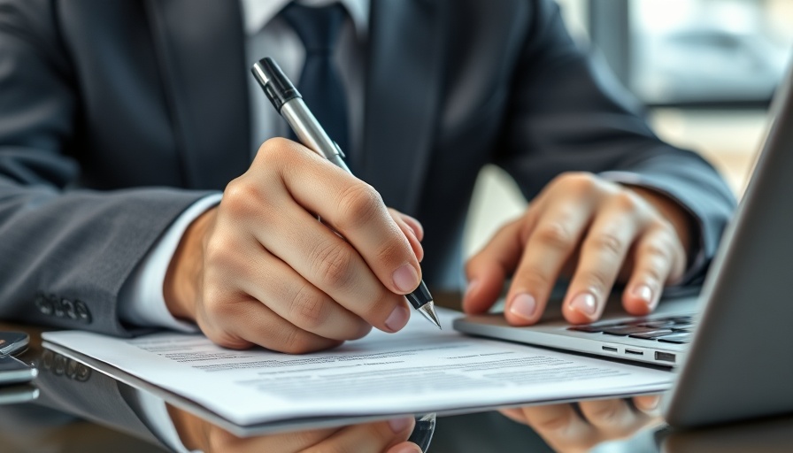 Business professional signing papers, symbolizing personal guarantees.