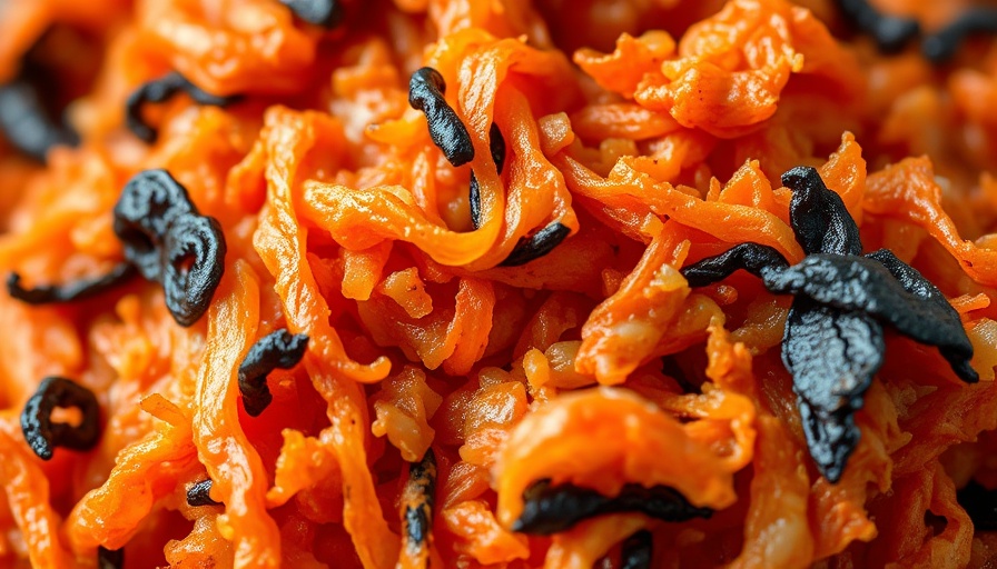 Close-up of Kimchi Gim Bugak, fried seaweed chips.
