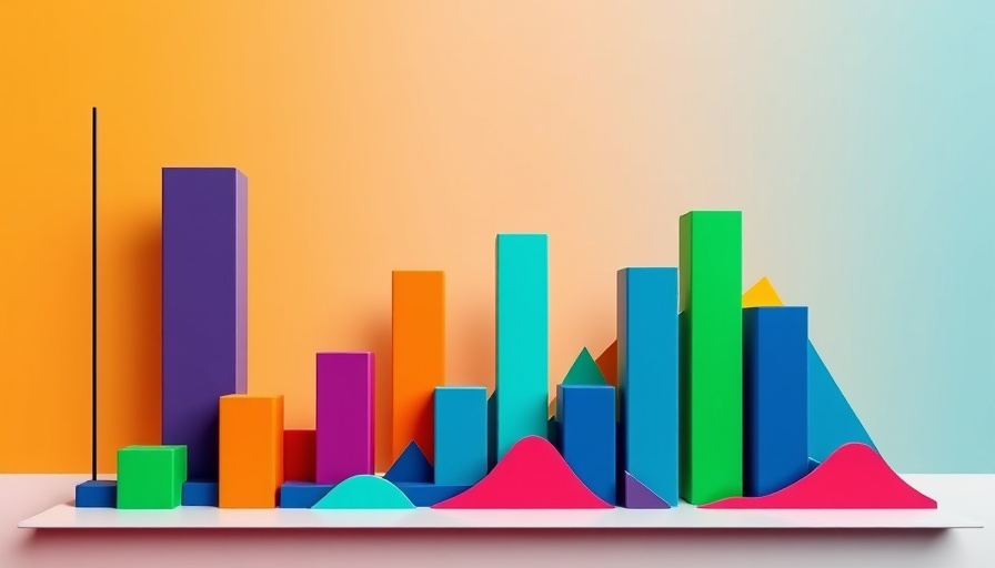 Colorful abstract chart for business strategy visualization