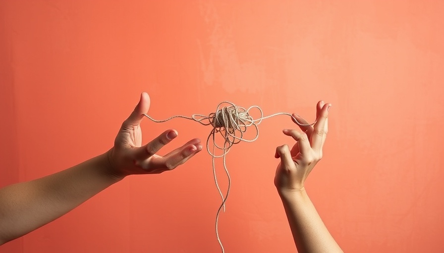 Conceptual image of hands with string representing reducing healthcare disparities.