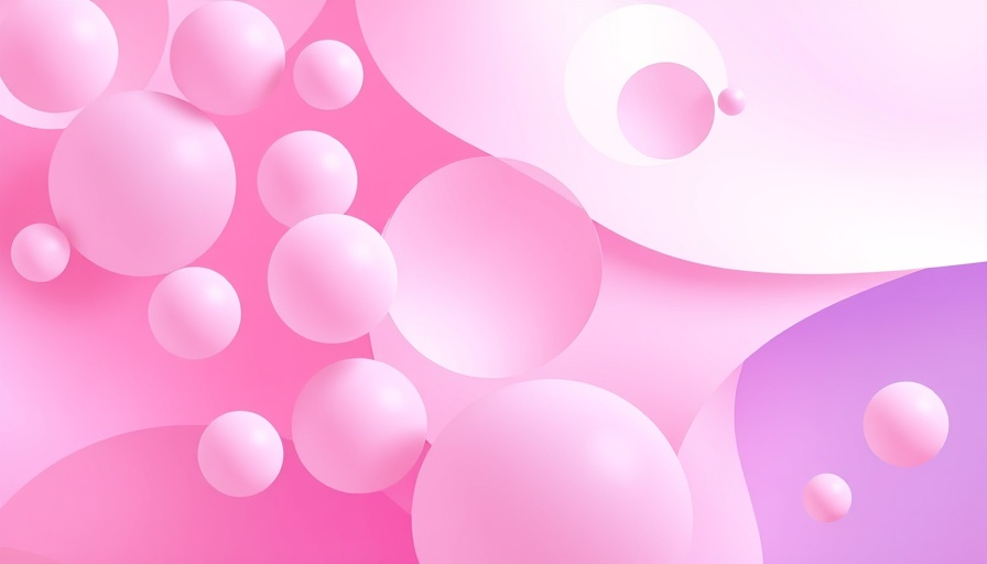 Abstract pastel spheres with soft pink and purple gradients.