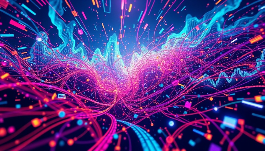 Colorful abstract of digital chaos symbolizing 'Leading in the Age of Outrage'.