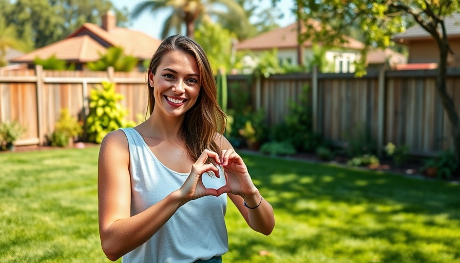 African woman making heart gesture in garden, prayers for African women of faith.