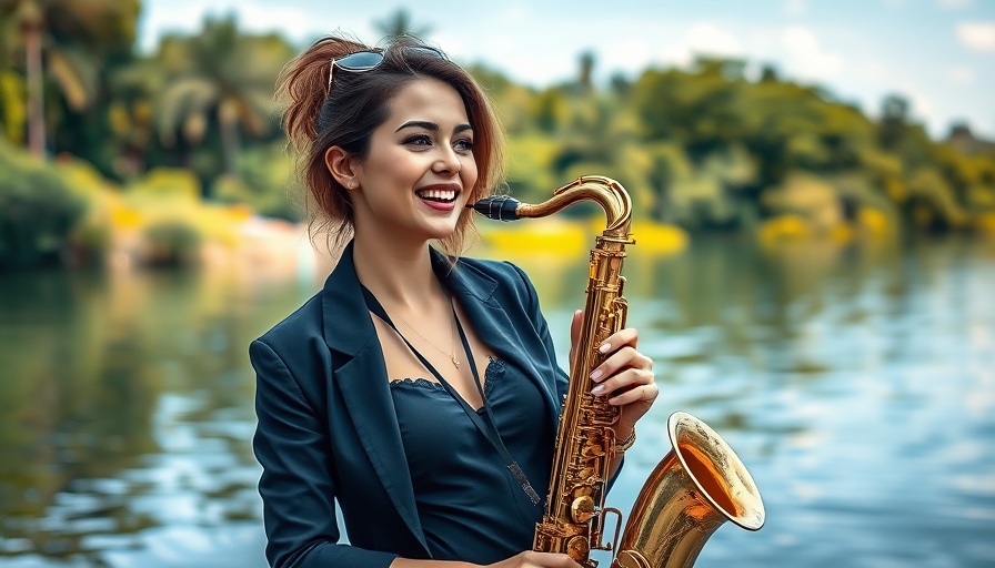 Smooth jazz and afro jazz beats musician by the water.