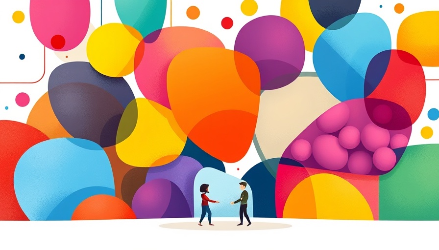 Abstract colorful shapes illustrating strategies for giving feedback.