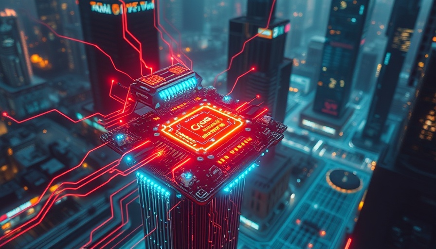 Quantum Computing Predictions: Futuristic processor glowing with energy.