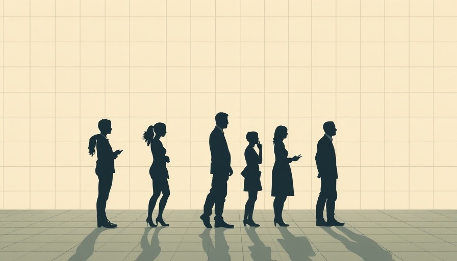 Abstract illustration reflecting succession planning with silhouettes on a graph