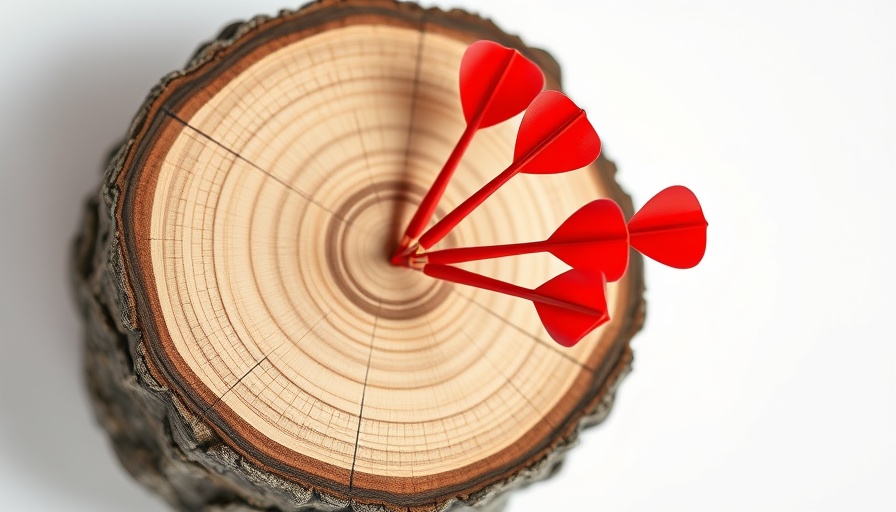 Red darts hitting target symbolizing age inclusion in business.
