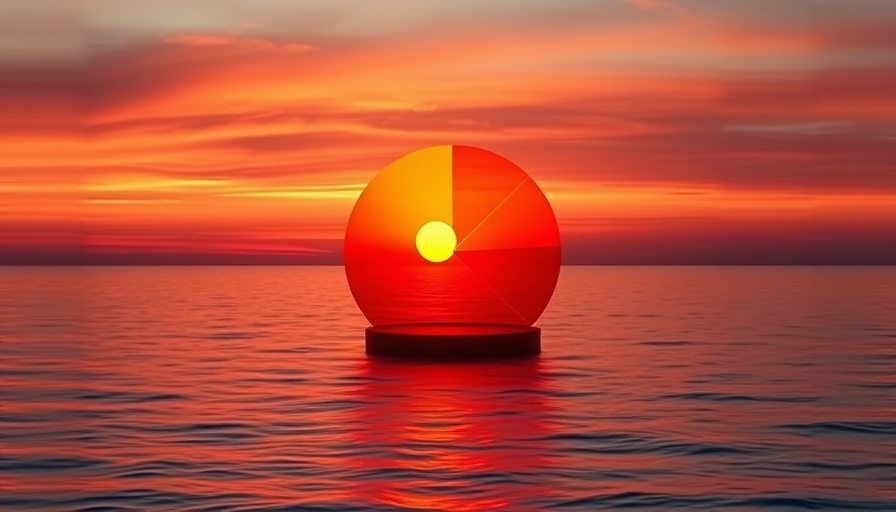 Abstract sunset pie chart symbolizing how to sunset a project.