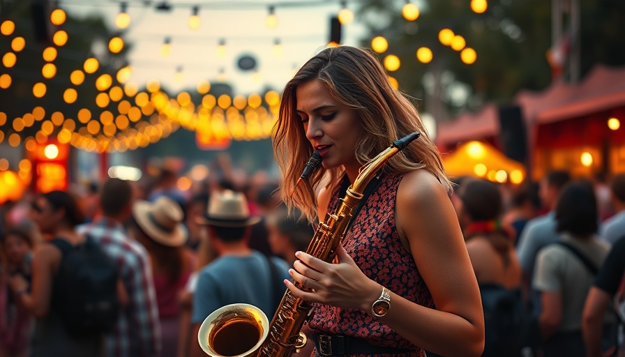Amapiano Groove and Smooth Jazz festival with female saxophonist.