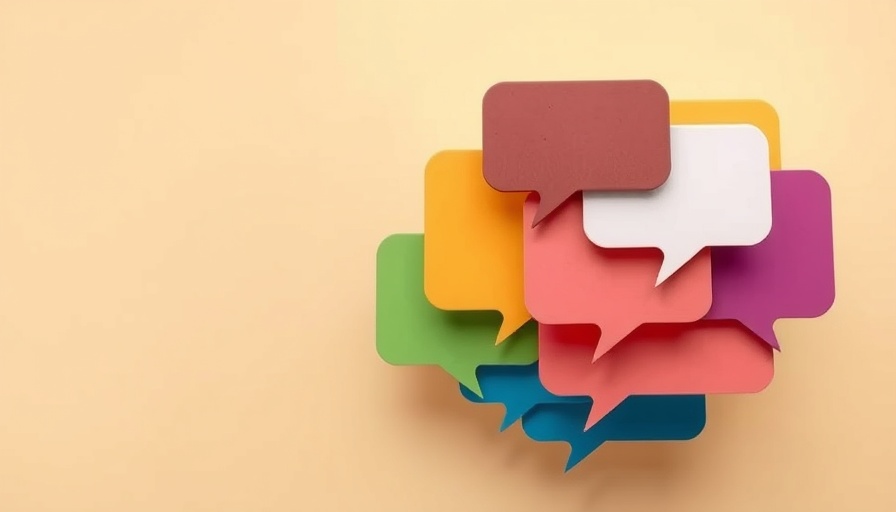 Stack of colorful speech bubbles symbolizing streamlined workplace communication.