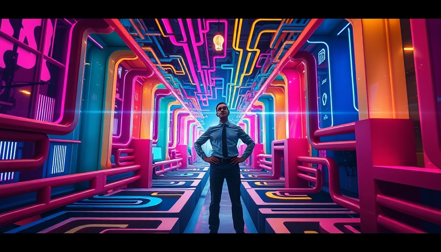 Abstract image illustrating leadership blindspots with a colorful maze.