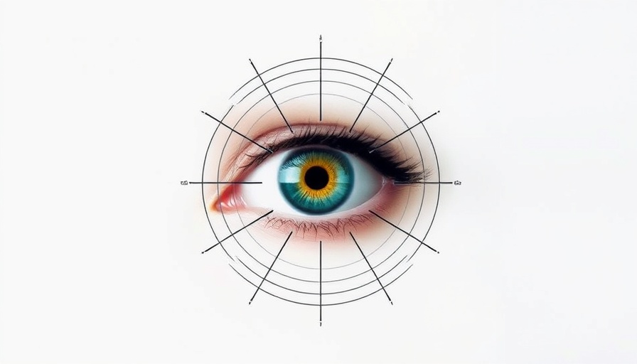 Abstract image representing leadership blindspots with an eye and radar.