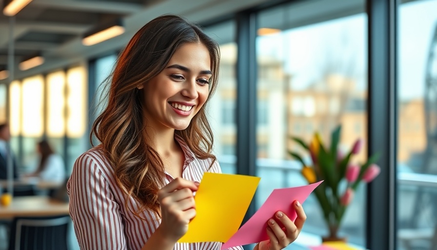 Young woman organizing notes illustrating effective onboarding process for new employees.