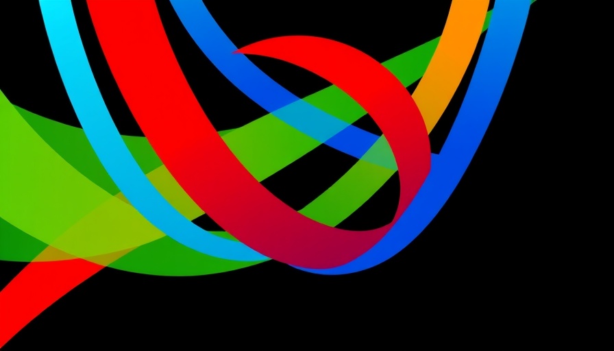 Abstract design representing unity, vibrant intertwining lines.