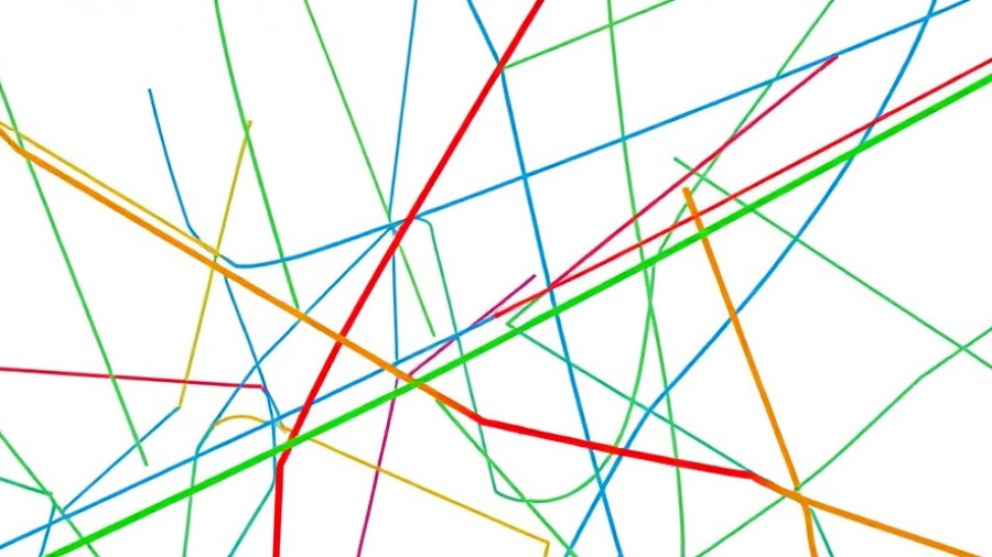 Abstract colorful pattern, UN faces race to bankruptcy theme.
