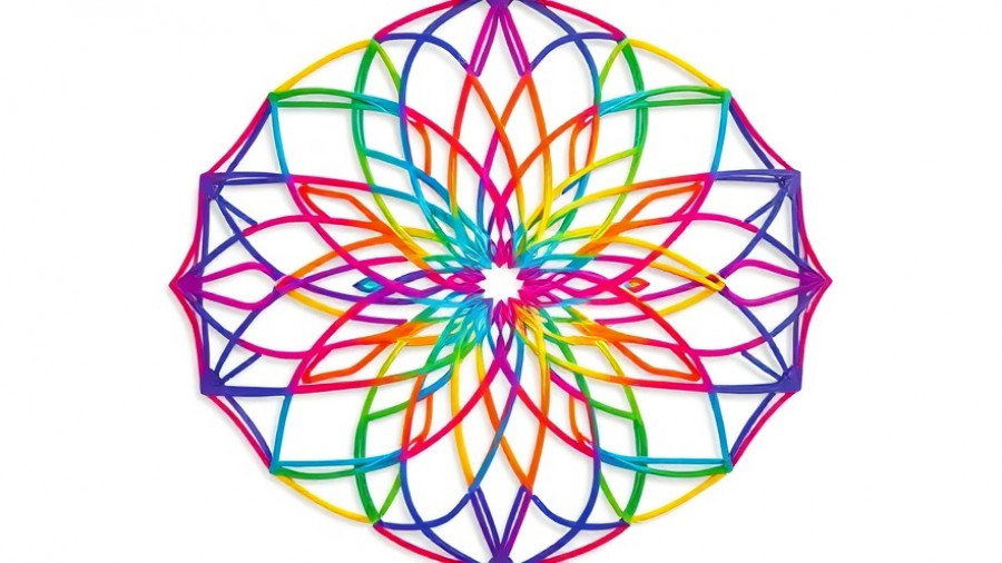 Colorful abstract logo with interwoven lines in Namibia Futsal League Matches context.
