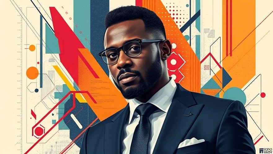 Stylish portrait of an African businessman in a suit, symbolizing AI in Africa and digital transformation.