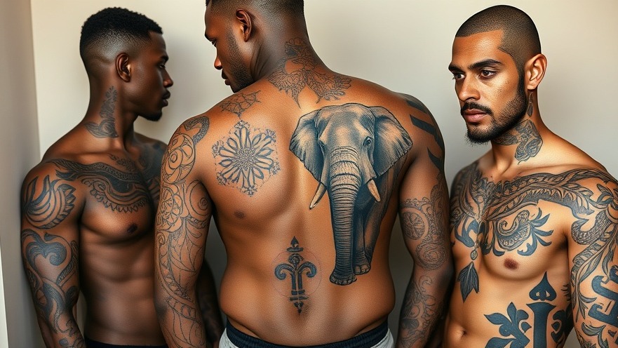 Intricate body art Nigeria tattoos with tribal designs on men, showcasing self-expression.