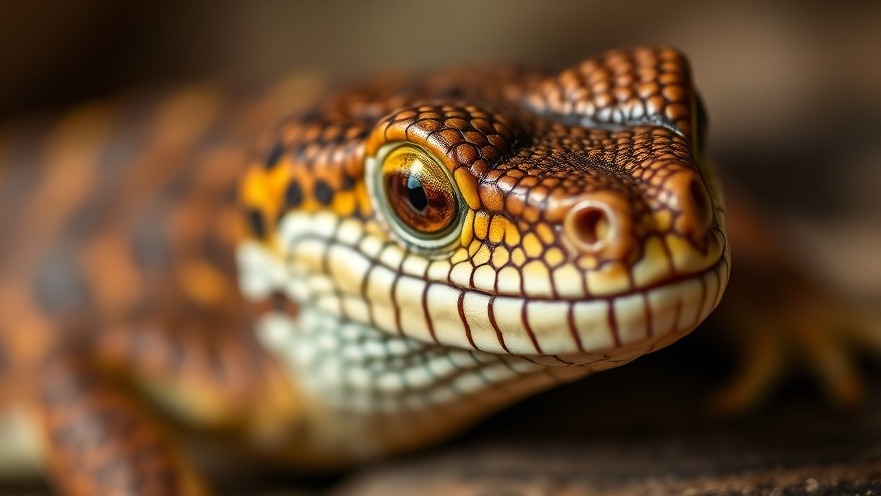 Stunning close-up of a beautiful Ugandan reptile species highlighting its details.