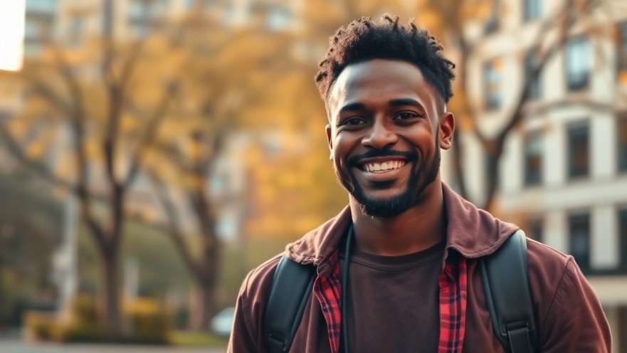 Confident African man in casual fashion representing digital transformation in Africa.