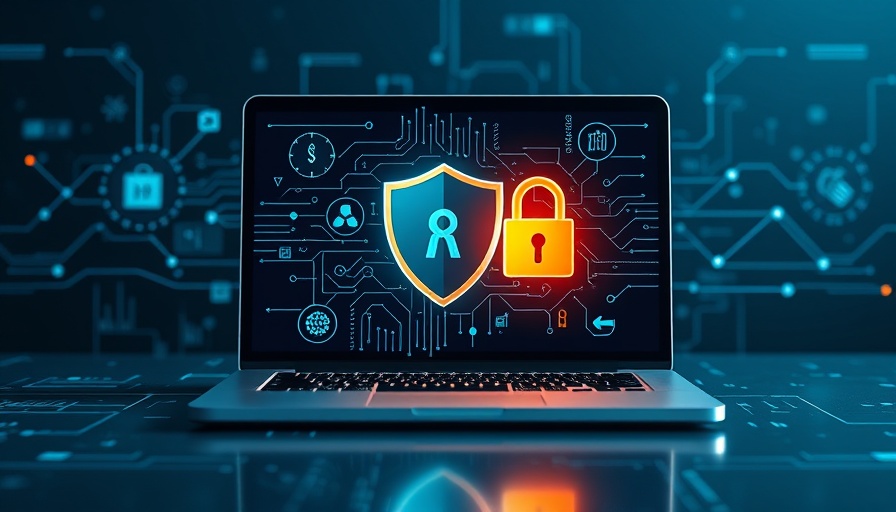AI in Africa digital security concept with laptop and icons