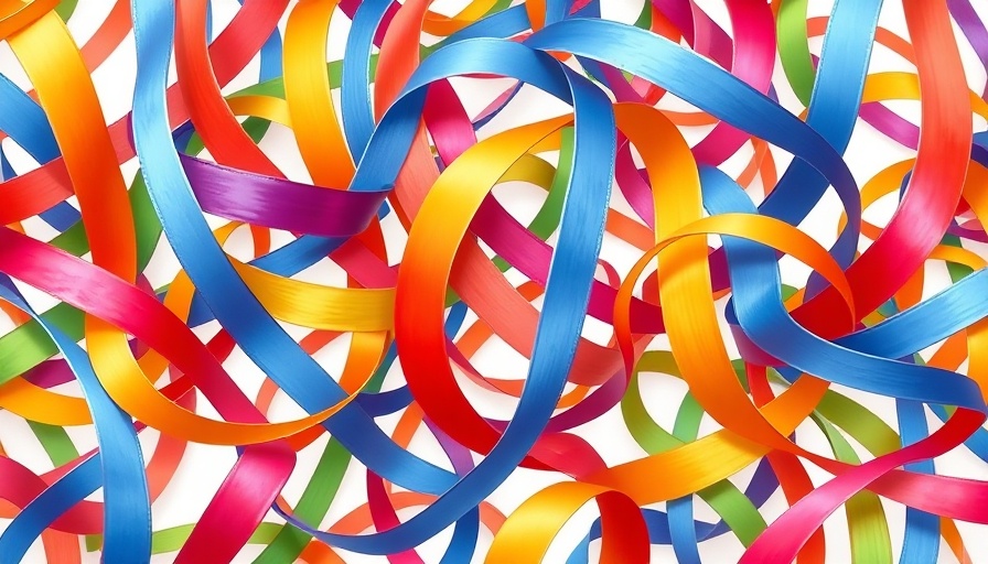 Colorful abstract ribbons symbolizing growth in Africa women's football development.