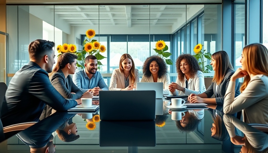 Business team discussing in a modern African office setting