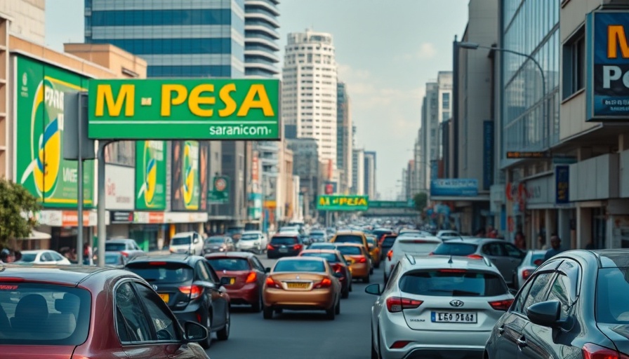 M-PESA decline in Kenya highlighted by street scene with signage.