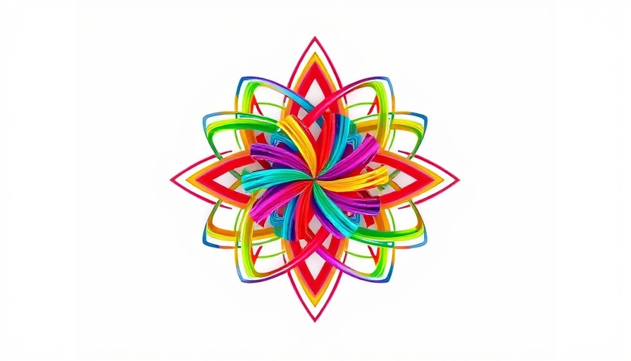 Abstract logo with colorful interlocking lines related to Ghana journalist defamation case.