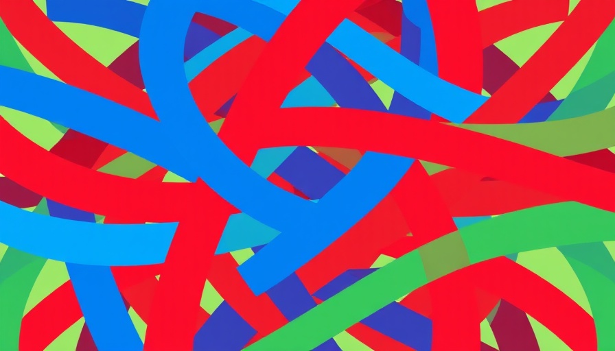 Colorful interwoven lines symbolizing unity and diversity