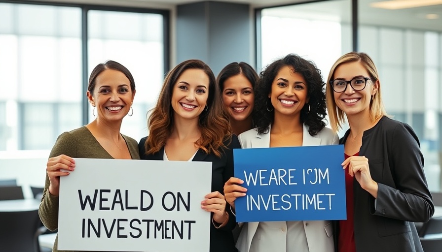 Confident women with signs on Women Wealth Investment Africa event.