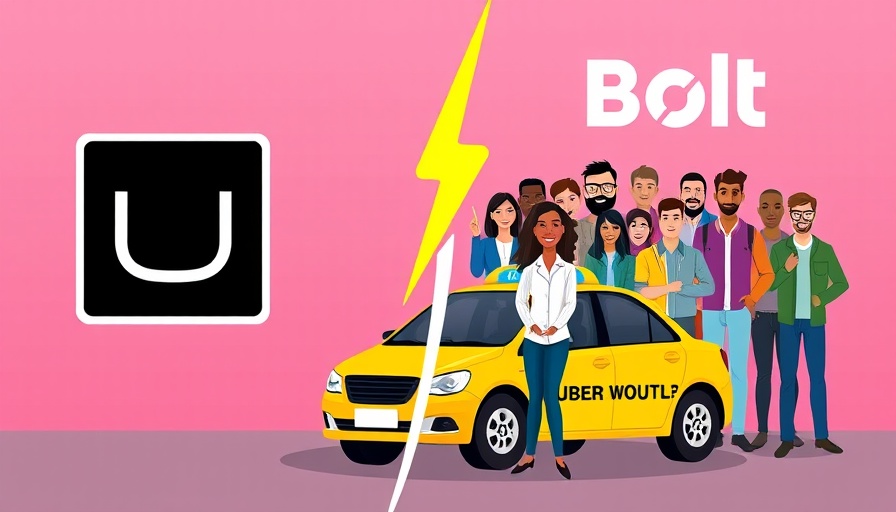 Uber and Bolt logos divided by a lightning bolt, representing Nigeria's ride-hailing apps.