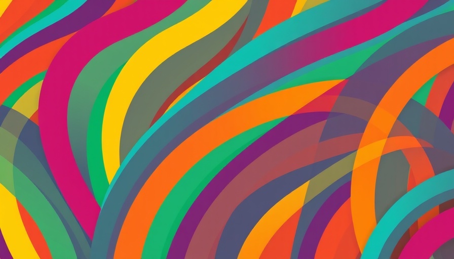 Abstract multicolored pattern lines.