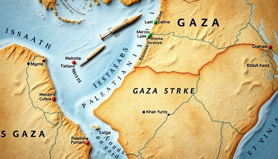 Map of Gaza Strip and Israel, highlighting militant presence; Egypt Gaza relocation claims context.