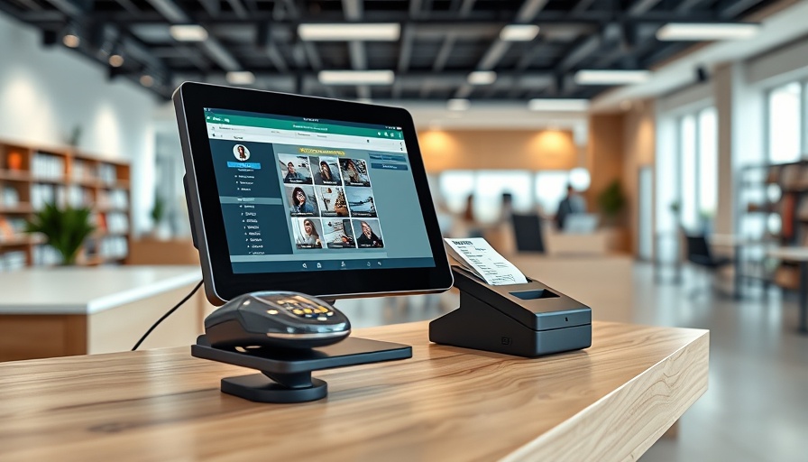Lumi Business Nigeria POS system on a wooden counter.