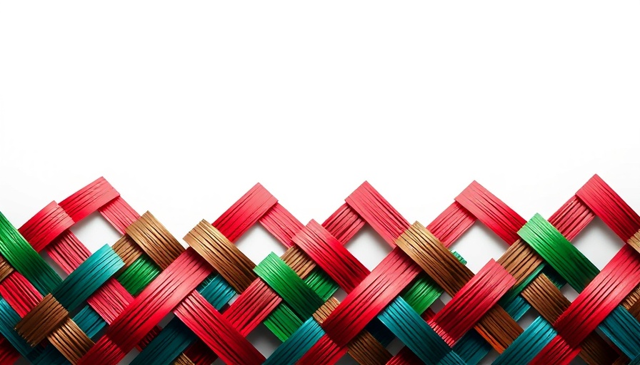 Vibrant abstract design illustrating interlocking shapes and colors.