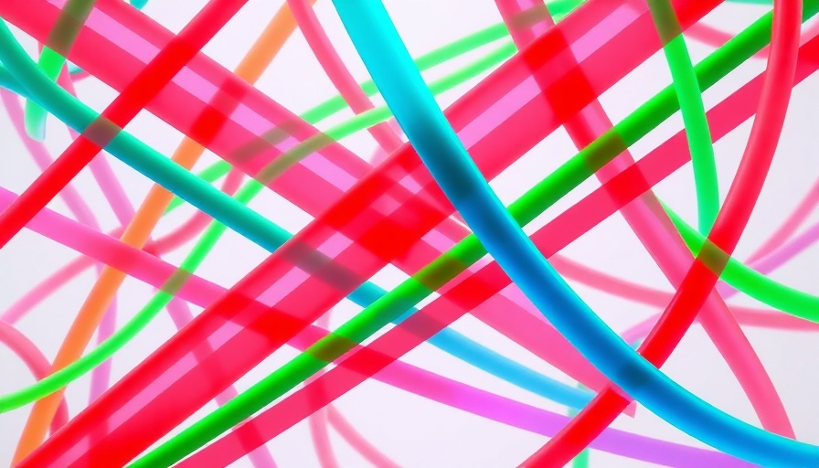 Abstract pattern of colorful interwoven lines representing unity.