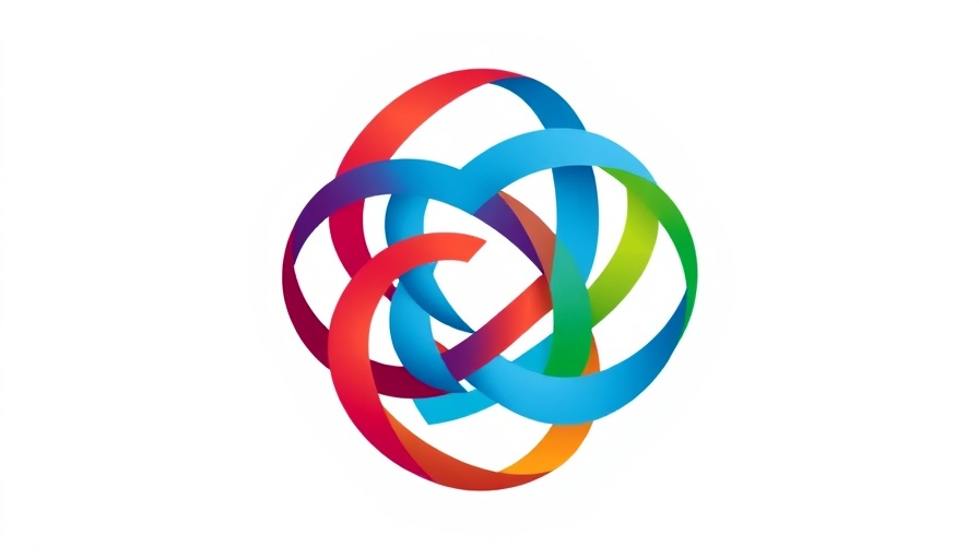 Abstract logo representing unity and connection.