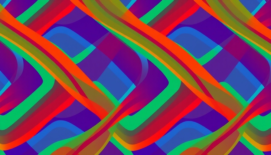 Abstract design with colorful intersecting lines symbolizing connectivity and complexity.
