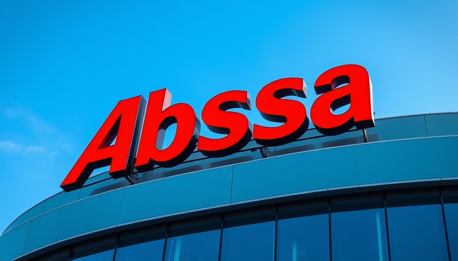 Absa's logo on building, signaling Dubai expansion.