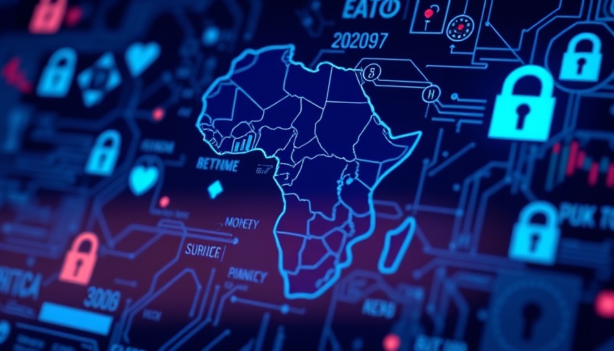 Conceptual anti-money laundering Africa design with financial security symbols.