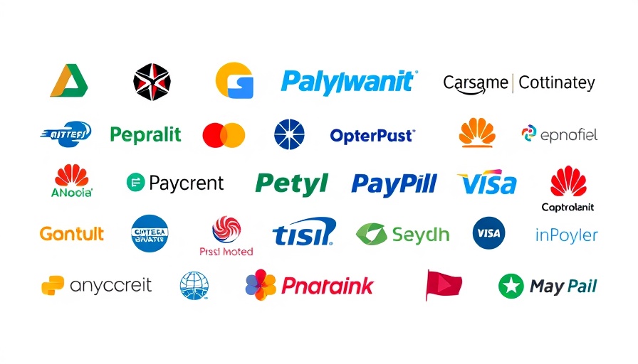 Digital payments revolution logos collection on white background.